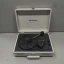 Crosley CR8005DP-WF Cruiser Plus Vintage 3-Speed Bluetooth in/Out Suitcase Vinyl Record Player Turntable, White Farmhouse