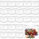 Leinuosen 100 Pcs 2 x 2 x 2 Inch Clear Acrylic Plastic Box with Lid Square Candy Containers for Party Favors Small Square Cube Storage Candy Box for Pill Tiny Earring Jewelry Herb Bead Gifts