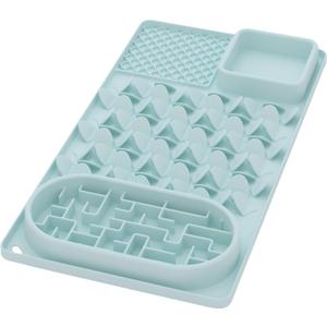 Evenco Slow Feeder Bowl for Large Dog, Silicone Lick Mat & Snuffle Mat with Suction Cups - Interactive Puzzle Feeder to Slow Eating & Keep Busy, Reduce Vomiting & Relieve Boredom (21"x 11" Mint Green)