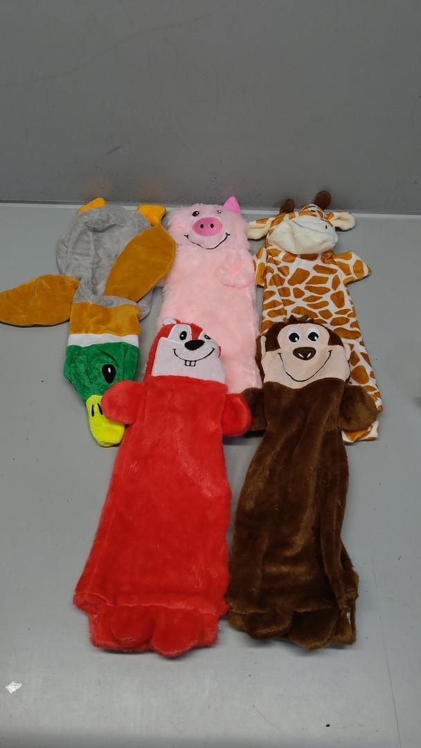 Safari Buddies Hand Puppets, Set of 6 (Elephant, Tiger, Parrot, Giraffe, Monkey, Zebra) Soft, Plush Animal Hand Puppets For Toddlers And Kids Ages