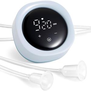 Electric Nipple Corrector for Flat or Inverted Nipples, Portable Nipple Pump, Inverted Nipple Puller, 6 Corrector Covers Rechargeable Nipple Puller Sunken and Shy Nipples (Blue)