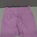 YEOREO Women's Biker Shorts 6" Workout Gym Shorts Craze High Waist Tummy Control Hidden Scrunch Running Yoga (Medium, Dahlia Purple)