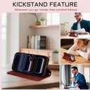 Rssviss for iPhone 17 Pro Wallet Case, Flip Folio Case Compatible with Magsafe, RFID Blocking Card Holder Kickstand, Shockproof iPhone Cover Men Women for iPhone 17 Pro 6.3" Red