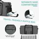 Foldable Travel Duffle Bag for Men Women, Waterproof with Shoe Compartment, 80L 120L Large Collapsible Luggage Bag, Lightweight Packable Duffel for Travel Sports Gym Airline Carry On Checked Bag