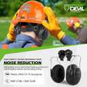 GREEN DEVIL Industrial Chainsaw Helmet with Face Shield Built in Visor and Ear Muffs 4 in 1 System ANSI Z89.1 Safety Hard Hat Adjustable Headgear Ideal for Forestry and Arborist Work Full Brim Style