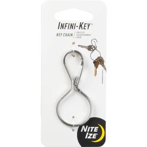 Nite Ize Infini-Key keychain, A Better Key Ring To Hold, Attach, + Detach Keys 2 Pack