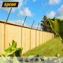 8-Pack Angle 25° Fence Post Extender, 40" Fence Barbed Wire Extend Arm，for Outdoor Fences to Increase Height, Protect Privacy and Pets Jumping Off (8, 40in-25°Angles - Wood Post)