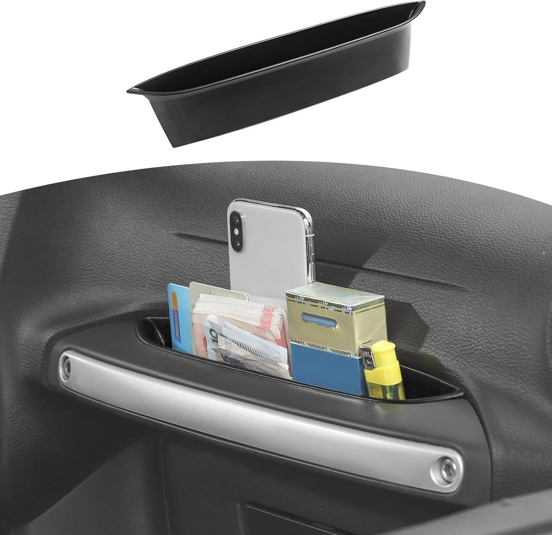 RT-TCZ for Wrangler JK Grab Tray Passenger Handle Storage Box Insert Organizer for Jeep Wrangler JK JKU 2011-2017 Black