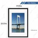 Wiscet 16x24 Picture Frame Set of 4, Display Picture 12x18 with Mat or 16x24 Poster Frame without Mat, Horizontal or Vertical Wall Mounting, Black