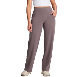 Yogipace Women's High Rise Wide Leg Yoga Pants with Pockets, 27"-35"