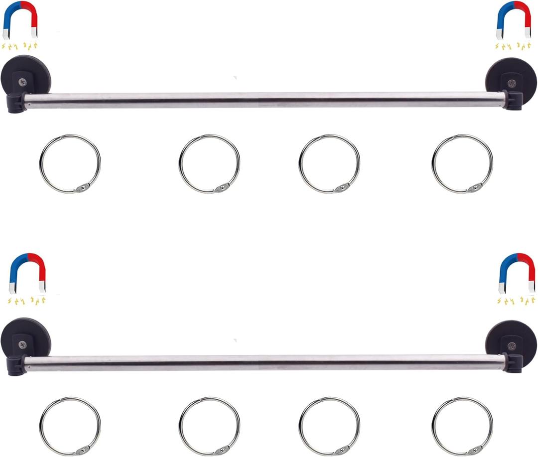 YYST 29" (74CM) Magnetic Anchor Chart Holder Adjustable Magnetic Date Cards Holder Calendar Holder for Kids Crafts, Classroom Calendar, Classroom Decor W O Rings