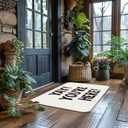 Yay You're Here Door Mat, Funny Welcome Doormat Outdoor Indoor Entrance, Funny Welcome Mats for Outside Entryway Porch, 17x30 Inches