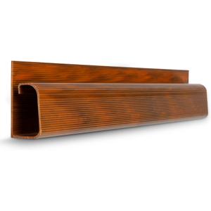 Cable Management Kit - 5-Pack 16-Inch J Channel Wire Organizers for Cords - Easy to Install Cord Hider Kit for Desk, Office, and Kitchen Use - Cable Management Under Desk by Simple Cord (Brown)