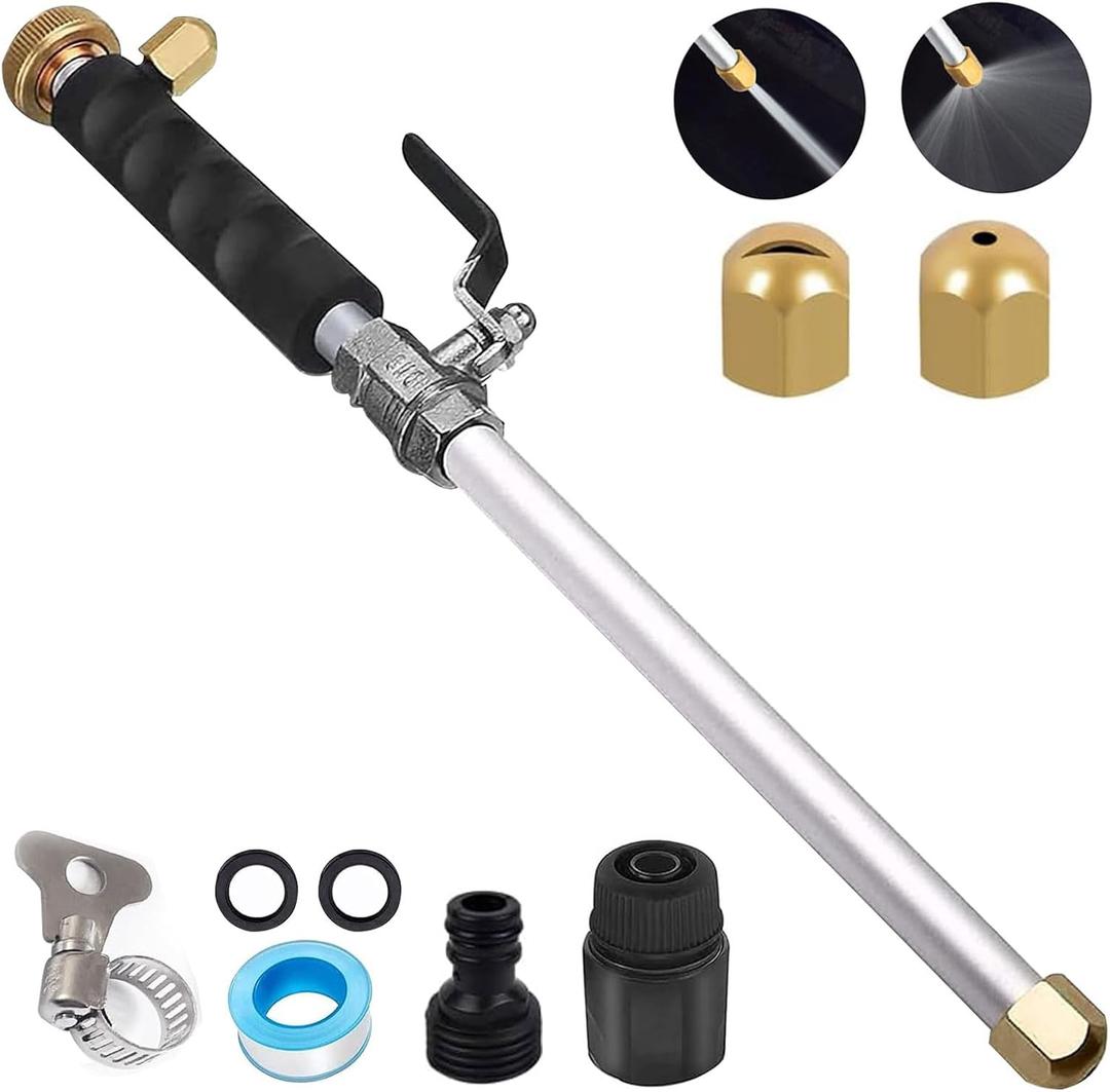 High Pressure Hose Nozzle for Garden Car,Heavy Duty Metal Jet Nozzle for High Power washers Outdoor Clean
