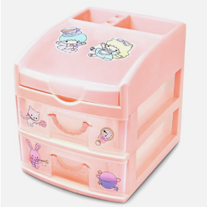 Skater CHE3N-A Mini Chest, Storage Case, Storage Box, Hello Kitty, Fluffy Roman, Sanrio, 5.9 x 7.5 x 6.5 inches (15 x 19 x 1