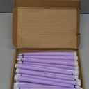 Macarrie 24 Packs Flameless Taper Candles Battery Operated Fake 11 Inch Long Candlelight LED Flameless Candlesticks Flickering Tapered for Spring Summer Wedding(Lavender Purple)