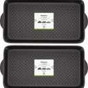 2 Pack Rubber Small Boot Tray for Entryway,Boot Mat,Shoe Tray,Shoe Mat for Indoor and Outdoor Use, 27.95"x 15.74" (Pack of 2)