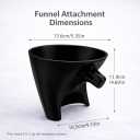 2 x uided-Flow Baking Funnel for Stand Mixer, KitchenAid Flour Funnel Attachment, 2026 Upgraded Large Funnel, Add Ingredients While Mixing, No Powder Explosion, One-Piece Injection Molded(Black)