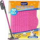 KEEPOW 10 Pack Microfiber Steam Mop Pads Compatible with Schenley Steam Mop Cleaner, Washable and Reusable Replacement Mop Pads Accessoriess Fit for Steam Mop SLFCSM064 & SLFCSM063