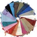 Palmhomee Pack of 20 Burlap Gift Bags with Drawstring Linen Jewelry Pouches Wedding Hessian Jute Bags for Birthday Treat Pouches Party Wedding Favors Gift(4x5.6 Inch, Mixed Colors)