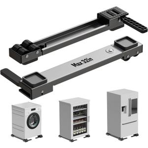 Appliance Rollers Heavy Duty,Newest Extendable Appliance Sliders,Liftable Washing Machine Base,Easily Move Washer and Dryer Machines,Refrigerators,Furniture-Grey