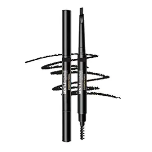Gentlehomme - Men's 2-in-1 Eyebrow Brush & Pencil - Shape, Define & Fill In - Ultra-Thin, Long-Lasting Black - Vegan, Grey