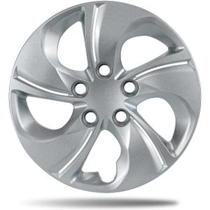 15 Inch Gloss Silver Wheel Covers for 2006-2011 & 2013-2015 Honda Civic, Bolt-On Factory Steel Wheels, OEM Replacement 44733-TR3-A00 / 44733-SNE-A00, ABS Hubcaps, 4-Pack