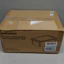 MACOPRO 17 QT Plastic Storage Box with Removable Tray, Bins with Lids, 2 Packs Clear Storage Container for Craft Supplies, Beads, Tools, Sewing, and Playdoh Organization(White, 2Pack-17QT)