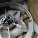 20“ Crystal Chandelier Ceiling Fan with Lights, (Retro White)