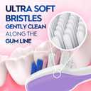 4 x Oral-B Gum Care Sensitive toothbrushes, 1 Count tootbrush Extra Soft, Gentle on Teeth, Gentle on Gums, Extra Soft Tooth Brush, Compact Toothbrush (White)