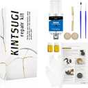 Kintsugi Repair Kit Gold, Japanese Kintsugi Kit to Improve Your Ceramic, Repair Your Meaningful Pottery with Gold Powder Medium, Perfect for Beginners Restoring Meaningful Gifts