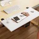 Desk Extender 24‘’ x 12 Inch Foldable Table Extension Folding Wall Table Keyboard Extender for Desk Clamp-on Shelf for Dorm Bunk, Office, Kitchen Bar, RV Countertop, Laundry Room (White)