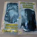 2 x 2 Pack Backdrop Curtains, 3.28 Feet x 7.05 Feet Sky Blue Tinsel Backdrop, Metallic Fringe Curtains Foil Tinsel Party Streamer, Winter Backdrop Happy Birthday Party Supplies