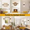 Baocuz 2-Light Bathroom Lighting Fixtures Over Mirror, Black and Gold Vanity Lights for Bathroom, Modern Sconces Wall Lighting with Clear Glass for Bathroom, Bedroom, Living Room (1-Pack)