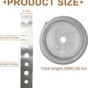 Galvanized Metal Pipe Strap 3/4-Inch x 100-Feet 24-Gauge for Pipe Support Hanging and Flexible Trimming with Holes