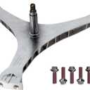 DC97-17004B / DC60-00100A Washer Flange Shaft Assembly Compatible with Samsung Washing Machine Washer Spider Spinner Shaft Replaces DC97-17004A DC97-17004E with DC60-40137A Spider Hex Bolts