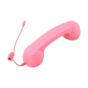 Retro Phone Handset for iPhone & Android,2026 New Cell Phone Receiver with Microphone & Speaker,Classic Vintage Old School Telephone Receiver for Mobile Phones,90s Style Prop for Photos (Pink)