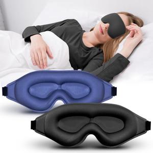 3D Advanced Eye Mask for SleepingUltra Delicate Soft Skin Friendly Eye mask100% Blackout Sleep Eye Mask for Sleep, Eyelash Extension Sleep mask Sleeping Eye Masks for Men and Women