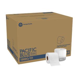 Georgia-Pacific Pacific Blue Basic 2-Ply Embossed Toilet Paper,19880/01, 550 Sheets Per Roll, 80 Rolls Per Case, 80 Count