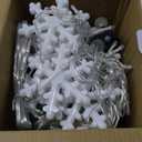 Aulanto Christmas Snowflake Lights, 14 Drops Cool White 11.48FT 168 LED Icicle Lights Waterproof with 8 Modes, Connectable for Eaves, Windows, Curtain, Indoor Outdoor Xmas Decorate