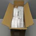 iDavosic.ly 5 Tier Folding Plant Stand Indoor Outdoor with Plastic Tray, Tiered Corner Flower Holder Shelf, Metal Orchid Display Rack for Patio Porch Living Room Garden Balcony, White