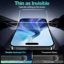 3 Pack Flexible Film for iPhone 17 Pro Screen Protector[NOT GLASS], Non-breakable Soft TPU Hydrogel Film for iPhone 17 Pro, Invisible Thin, Scratch Resistant, Self-Healing