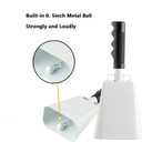 Steel Cow Bell Noise Makers: Hand Percussion Cowbells for Sporting Events - 8 Inch Large Cowbell with Handle for Football Games Cheering School Graduation Farm 2 Pcs