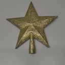 Leuceiy Christmas Tree Topper 10 Inch,Glitter Christmas Ornaments Star Xmas Decoration on Tree for Holiday Ornament or Home Decor(Gold)