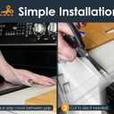Lindas Essentials Silicone Stove Gap Covers (2 Pack), Heat Resistant Oven Gap Filler Seals Spaces Between Stovetop and Counter, Easy to Clean Stove Side Guard (25 Inches, Clear)