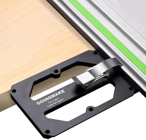 GOINGMAKE Compact Guide Rail Square with Edge Support,Track Saw Square,Track Saw Rail Square Guide,90 Degree Right Angle Guide Compatible with Festool and Makita for Fast, Easy Square Cuts