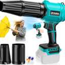 Cordless Leaf Blower Compatible for Makita 18V Battery(NO Battery), Mini Turbo Jet Blower with 2 Nozzles, Lightweight & One-Hand Use, for Patio Garage Yard Cleaning Car Dryer(Tool Only) (Blue)