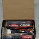 HOOVO 2S Lipo Battery 7.4V 7200mAh 100C RC Lipo Battery Pack Hard Case with TR Plug Compatible with 1/8 and 1/10 RC Truck Vehicles RC Car Truggy Buggy Racing Models-2 Pack