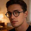 Onrtry Fashion Small Round Blue Light Blocking Glasses for Women Men Metal Frame Eyewear Glasses(Black)