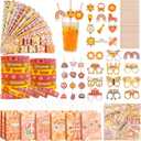 Groovy Party Favors Hippie Retro Boho Themed Birthday Party Decorations Supplies Include Keychains Bracelets Goodie Bags Stickers Game Toy Set Gifts for Pinata Filler